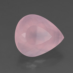 Cuarzo Rosa Rosa natural de 25.12 ct, En forma de pera, Transparente