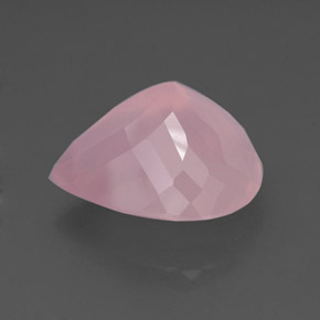 Cuarzo Rosa Rosa natural de 25.12 ct, En forma de pera, Transparente