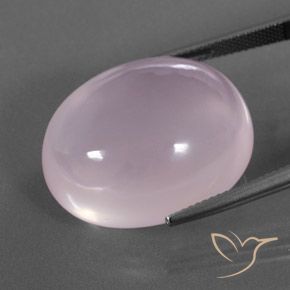 Cuarzo Rosa Rosado Bubblegum natural de 43.12 ct, Corte Óvalo, Transparente