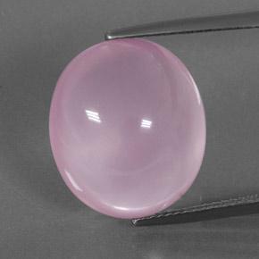 Cuarzo rosa rosa natural de 16,60 ct, corte óvalo, transparente
