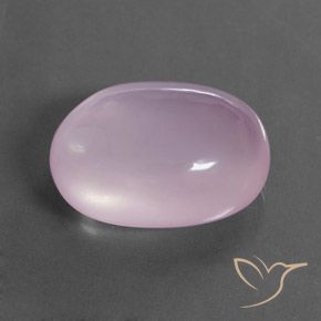 Cuarzo rosa Rosado cereza claro natural de 44.34 ct, Ovalada, Transparente
