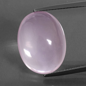 Cuarzo Rosa Rosado cereza claro natural de 14.55 ct, Corte Óvalo, Transparente
