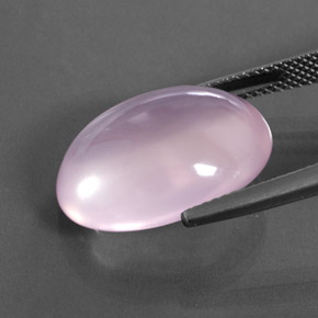 Cuarzo Rosa Rosado cereza claro natural de 14.55 ct, Corte Óvalo, Transparente
