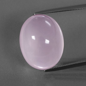 Cuarzo rosa rosa natural de 20,95 ct, corte óvalo, transparente