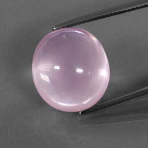 Cuarzo rosa rosa natural de 21,05 ct, corte óvalo, transparente