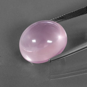 Cuarzo rosa rosa natural de 21,05 ct, corte óvalo, transparente