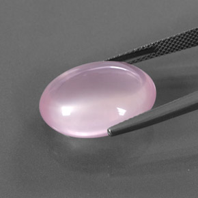 Cuarzo rosa rosa natural de 13,78 ct, corte óvalo, transparente