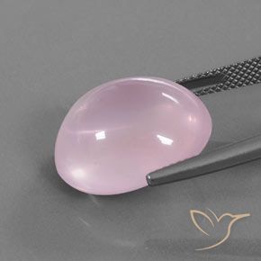 Cuarzo rosa Rosado claro natural de 18.82 ct, Ovalada, Transparente