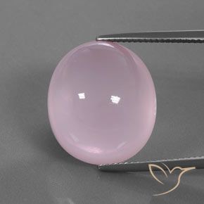 Cuarzo rosa rosa natural de 23,48 ct, corte óvalo, transparente