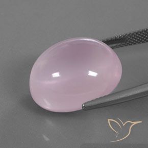 Cuarzo rosa rosa natural de 23,48 ct, corte óvalo, transparente