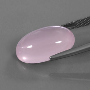 Cuarzo rosa rosa natural de 15,46 ct, corte óvalo, transparente