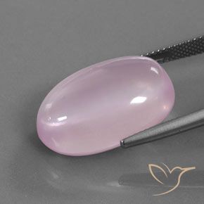 Cuarzo rosa Rosado claro natural de 18.72 ct, Ovalada, Transparente