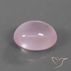 Cuarzo rosa Rosado medio natural de 18.44 ct, Ovalada, Transparente