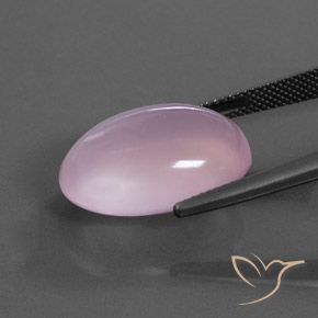 Cuarzo rosa Rosado cereza claro natural de 16.19 ct, Ovalada, Transparente