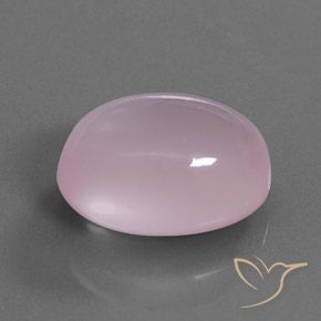 Cuarzo rosa Rosado claro natural de 24.95 ct, Ovalada, Transparente