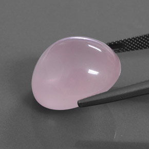 Cuarzo rosa rosa natural de 24,19 ct, transparente, transparente / translúcido