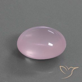 Cuarzo rosa Rosado medio natural de 17.81 ct, Ovalada, Transparente