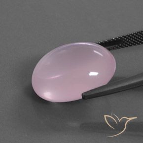 Cuarzo rosa Rosa rosado natural de 16.18 ct, Ovalada, Transparente