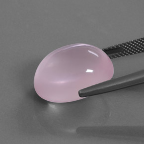 Cuarzo Rosa Rosa rosado natural de 15.57 ct, Corte Óvalo, Transparente