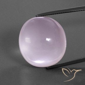 Cuarzo Rosa Rosado claro natural de 37.51 ct, Corte Óvalo, Transparente