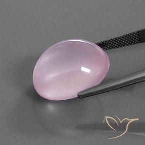Cuarzo rosa Rosado claro natural de 26.24 ct, Ovalada, Transparente