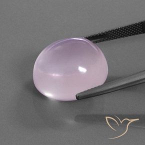 Cuarzo rosa Rosado claro natural de 20.73 ct, Ovalada, Transparente