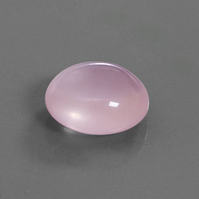Cuarzo Rosa Rosado medio natural de 16.44 ct, Corte Óvalo, Transparente