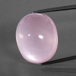 Cuarzo rosa rosa natural de 32,56 ct, corte óvalo, transparente