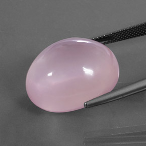 Cuarzo rosa rosa natural de 32,56 ct, corte óvalo, transparente