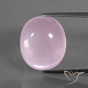 Cuarzo rosa Rosado Bubblegum natural de 17.98 ct, Ovalada, Transparente
