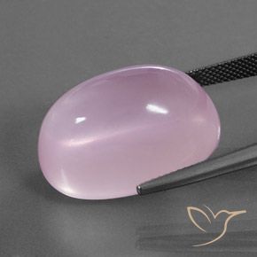 Cuarzo rosa Rosado claro natural de 36.17 ct, Ovalada, Transparente