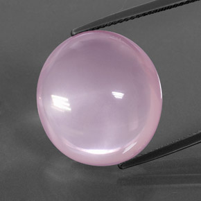 Cuarzo Rosa Rosado claro natural de 23.67 ct, Corte Óvalo, Transparente