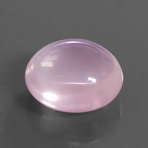 Cuarzo Rosa Rosado claro natural de 23.67 ct, Corte Óvalo, Transparente
