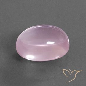 Cuarzo rosa Rosado claro natural de 16.91 ct, Ovalada, Transparente