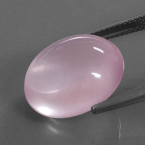 Cuarzo rosa rosa natural de 14,59 ct, corte óvalo, transparente