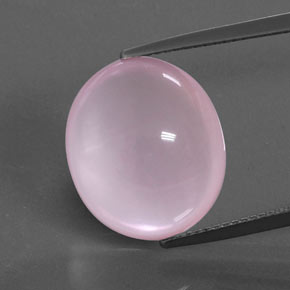 Cuarzo rosa rosa natural de 14,05 ct, corte óvalo, transparente
