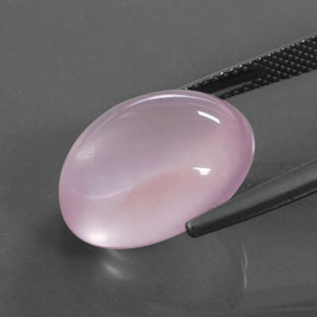 Cuarzo rosa rosa natural de 14,05 ct, corte óvalo, transparente