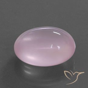 Cuarzo rosa Rosado Bubblegum natural de 15.78 ct, Ovalada, Transparente