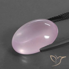 Cuarzo rosa Rosado Bubblegum natural de 15.78 ct, Ovalada, Transparente