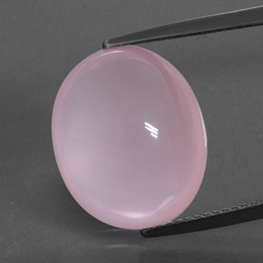 Cuarzo rosa rosa natural de 14,01 ct, corte óvalo, transparente