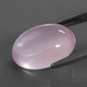 Cuarzo Rosa Rosado claro natural de 12.59 ct, Corte Óvalo, Transparente