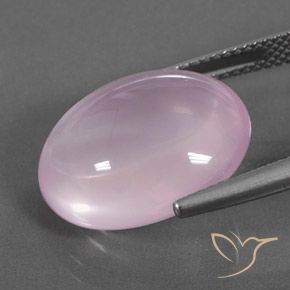 Cuarzo rosa Rosado claro natural de 13.83 ct, Ovalada, Transparente