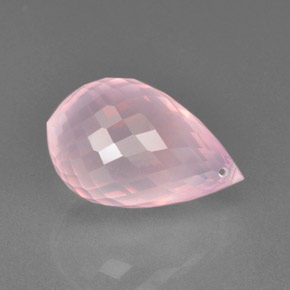 Cuarzo Rosa Rosa natural de 20.94 ct, Corte Briolette, Transparente