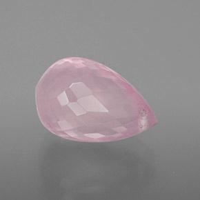 Cuarzo Rosa Rosado rosa medio natural de 4.03 ct, Corte Briolette, Transparente