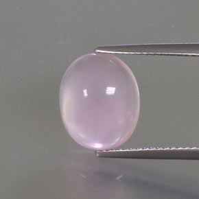 Cuarzo Rosa Rosa natural de 4.47 ct, Corte Óvalo, Transparente