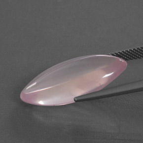 Cuarzo Rosa Rosado Bubblegum natural de 12.65 ct, Marquesa, Transparente