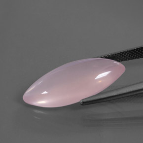 Cuarzo rosa rosa natural de 12,09 ct, marquesa, transparente