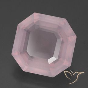 Cuarzo rosa Rosado rosa medio natural de 7.43 ct, Corte Octágono / Esmeralda, Transparente