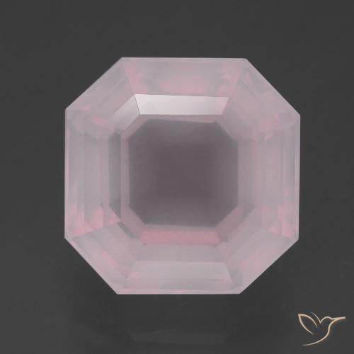 7.79ct Natural Rosado claro Cuarzo rosa, corte esmeralda, Transparente