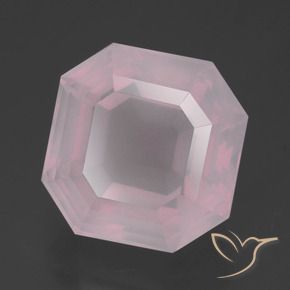 Cuarzo rosa Rosado claro natural de 7.79 ct, Corte Octágono / Esmeralda, Transparente
